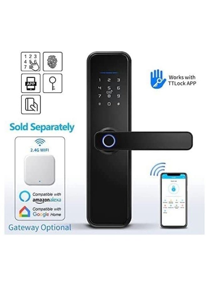 ROBUSTLINE Electronic Smart Front Door Lock With 5 Function- Fingerprint Digital Deadbolt Smart Ic Card Keyless Bluetooth Key Smart App Remote Control 2 Years Warranty  - Image 3