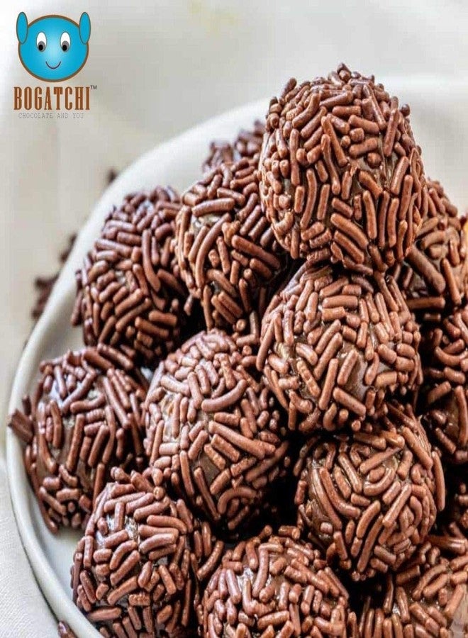 BOGATCHI Chocolate Sprinkles for Decoration Coffee, Ice Creams and Shakes, Dark Chocolate Strands, Dark Chocolate Vermicelli Sprinkles, Vegan and Gluten Free, 200g with Free Measuring Spoon - Image 4
