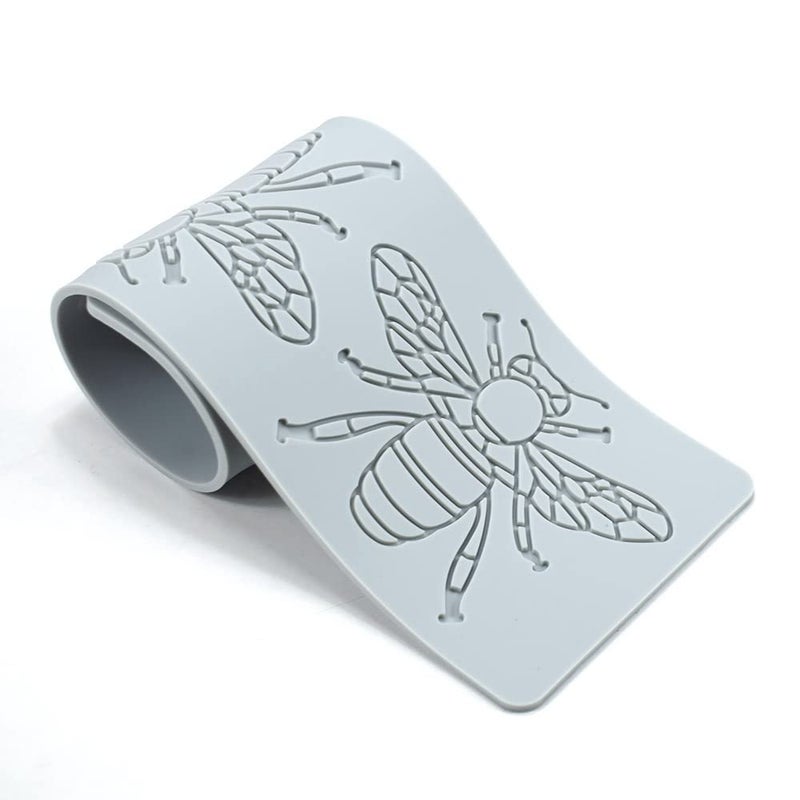 TUKE Silicone Molds 3D Hollow Leaf Chocolate Molds Honeycomb Bee Candy Mold Flower Pattern Fondant Mold Cake Topper Sugar Craft Decoration (G_Bee_12.8 * 3.8 * 0.12inch) - Image 4