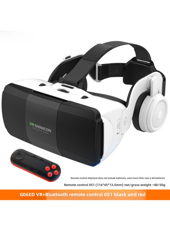 VR Shinecon G06ED Virtual Reality Gaming Helmet Selected Magic Mirror 3D Game Headset For Children Adults Fashion Business Mass-Color:G06ED 051 BLACK RED - Image 1