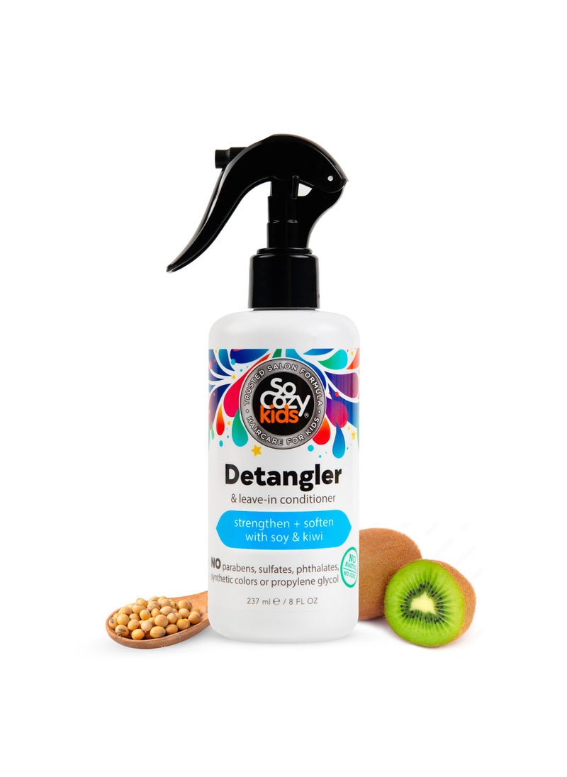 SO COZY - So Cozy Detangler & Leave In Conditioner Spray (8 Fl Oz) Hair Detangler Spray for Kids, Paraben-Free Leave In Hair Conditioner & Detangling Spray for Frizzy Hair, Keratin, Soy Protein & Kiwi Extract - Image 1