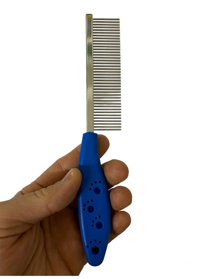 مشط العناية بالحيوانات الأليفة بمقبض للكلاب والقطط والعناية اليومية بالحيوانات الأليفة (أسنان طويلة) - Image 1