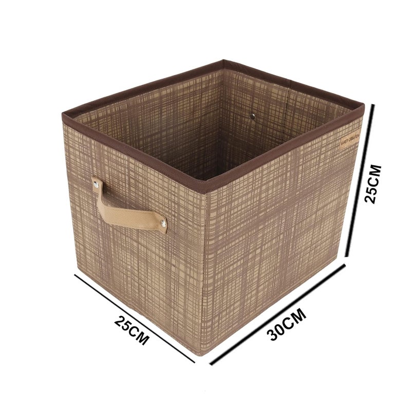 SHREY CREATION SHREY CREATION Foldable Non Woven Print Clothes organiser for wardrobe organisers storage box organizer cloth Box for Socks Bra Tie and Scarfs Pack Of 4  - Image 5