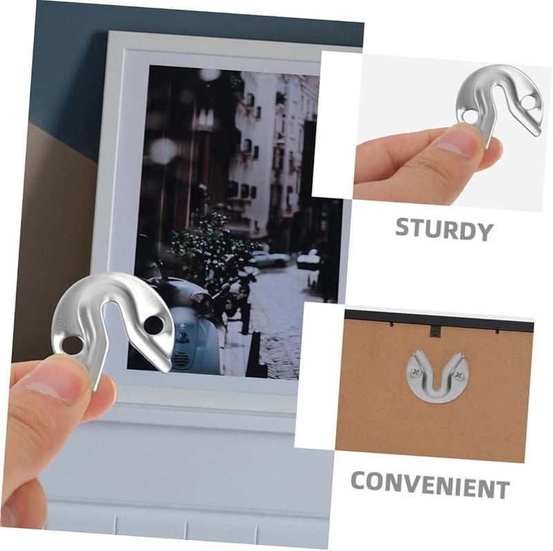 Artibetter 8pcs Heavy Duty Metal Keyhole Hangers Wall Mounting Kit for Picture Frames Mirrors Artwork - Image 4