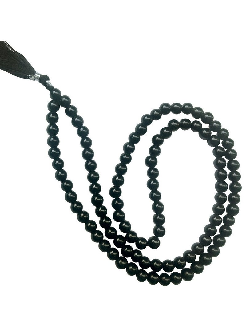 RDK Processed Chandan Mala 108+1 Wooden Beads Meditation, Prayer & Yoga Jewelry (Black) - Image 1
