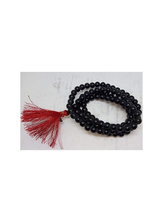 RDK Processed Chandan Mala 108+1 Wooden Beads Meditation, Prayer & Yoga Jewelry (Black) - Image 3