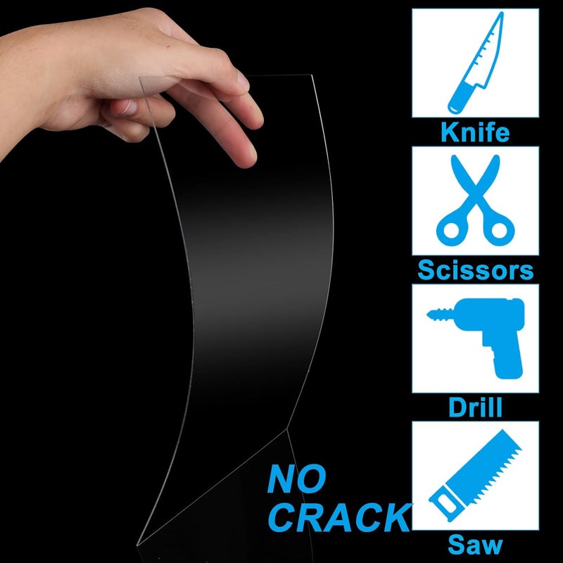 AKOLAFE Pack of 10 Acrylic Glass Panels, 3 mm, Acrylic Sheets, 21 x 30 cm, A4 Acrylic Sheet, Transparent Plexiglass Panels, Rectangular, Robust Plexiglass Cut to Measure, for Painting, DIY, Table - Image 3