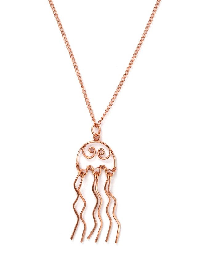 SHINDE EXPORTS 100% solid uncoated jewellery pure copper chain necklaces stylish choker for women with pendant (Style 2) - Image 1