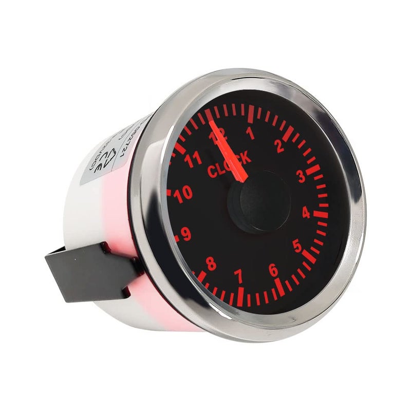 Eling Universal 2 Inch Clock Gauge Meter 12-Hour Format for RV Car Sedan Boat Motorcycle 12V 24V - Image 2