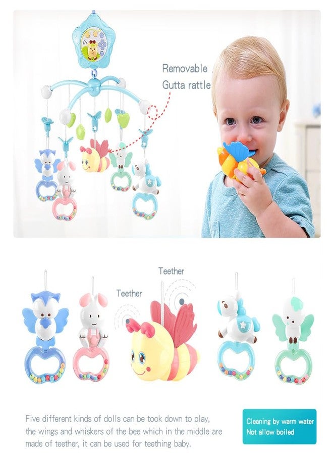 Caterbee Baby Mobile for Crib with Musicial and Lights, Remote and Projection. Pack and Play Toys for Ages 0+ Months (Pink-Bee) - Image 3