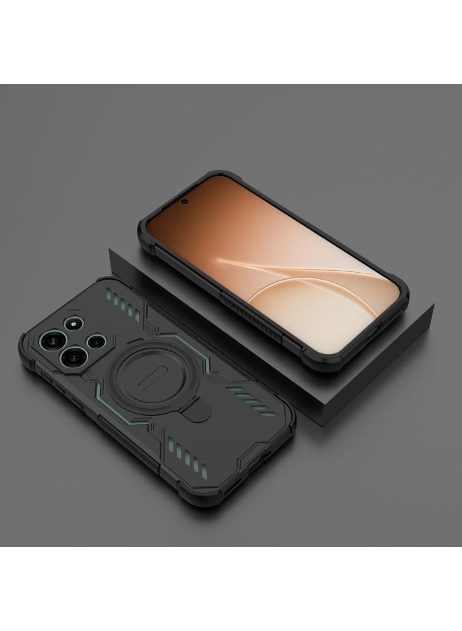 جراب OnePlus Nord 6  – كفر حماية أرمور مقاوم للصدمات مع مغناطيس للسيارة وحلقة دوارة 360° وفتحات لتبديد الحرارة - Image 4