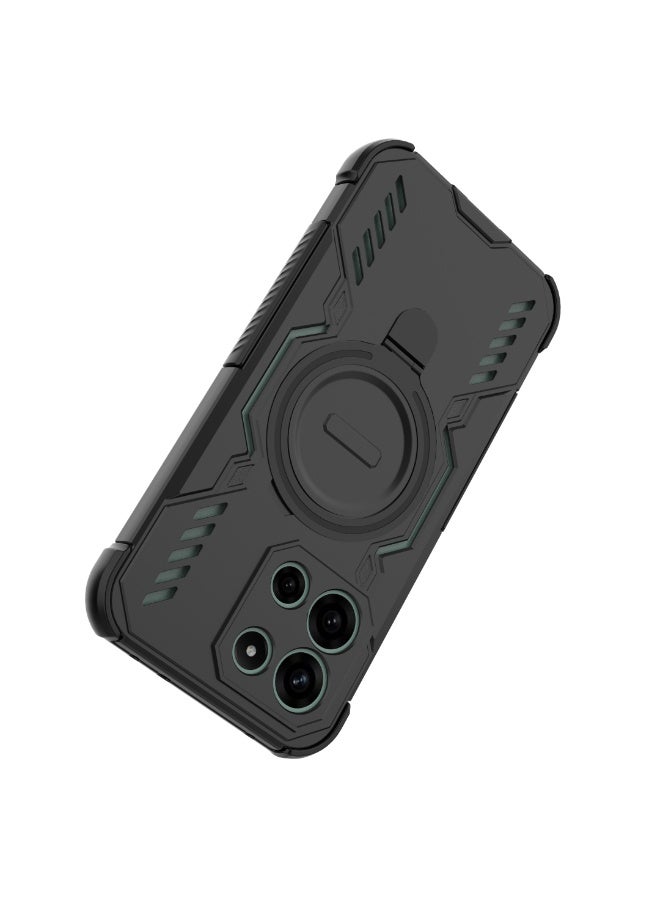جراب OnePlus Nord 6  – كفر حماية أرمور مقاوم للصدمات مع مغناطيس للسيارة وحلقة دوارة 360° وفتحات لتبديد الحرارة - Image 2