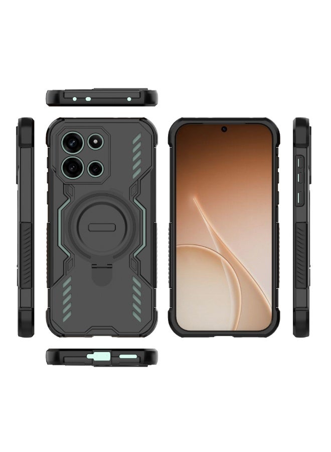 جراب OnePlus Nord 6  – كفر حماية أرمور مقاوم للصدمات مع مغناطيس للسيارة وحلقة دوارة 360° وفتحات لتبديد الحرارة - Image 1