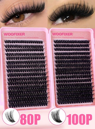 544 Pcs Lash Clusters, Lash Adhesive Glue & Lash Tweezer Set Eyelash Extensions Wispy False Eyelashes Lash Clusters DIY Eyelash Extensions Individual False Eyelashes for Women - view 5