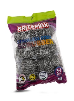 Homeway BM286 BriteMax Stainless Steel Scrubber – 6-Piece Set (18G)  - Image 1