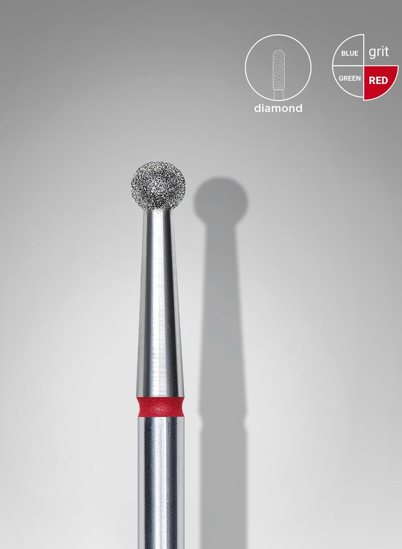 STALEKS PRO Diamond nail drill bit ball red EXPERT head diameter 2,7 mm - Image 1