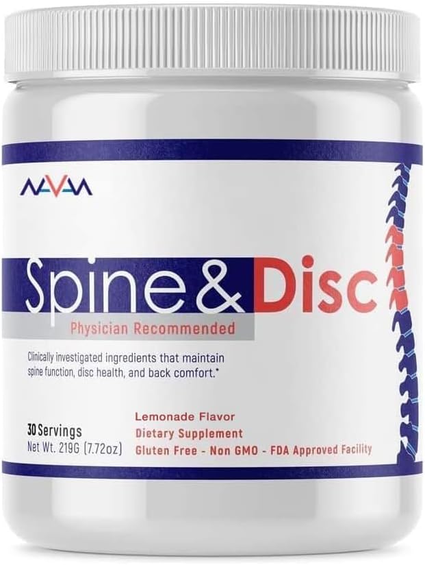 Navan Spine and Disc Osteo Bone Strength  Density Supplement Powder with Calcium Phosphorus Vitamin D Glucosamine Chondroitin MSM  Turmeric by Clinical Experts - Image 1