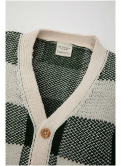 DeFacto Babyboy Tricot Regular Fit V Neck Long Sleeve Cardigan  - Image 5