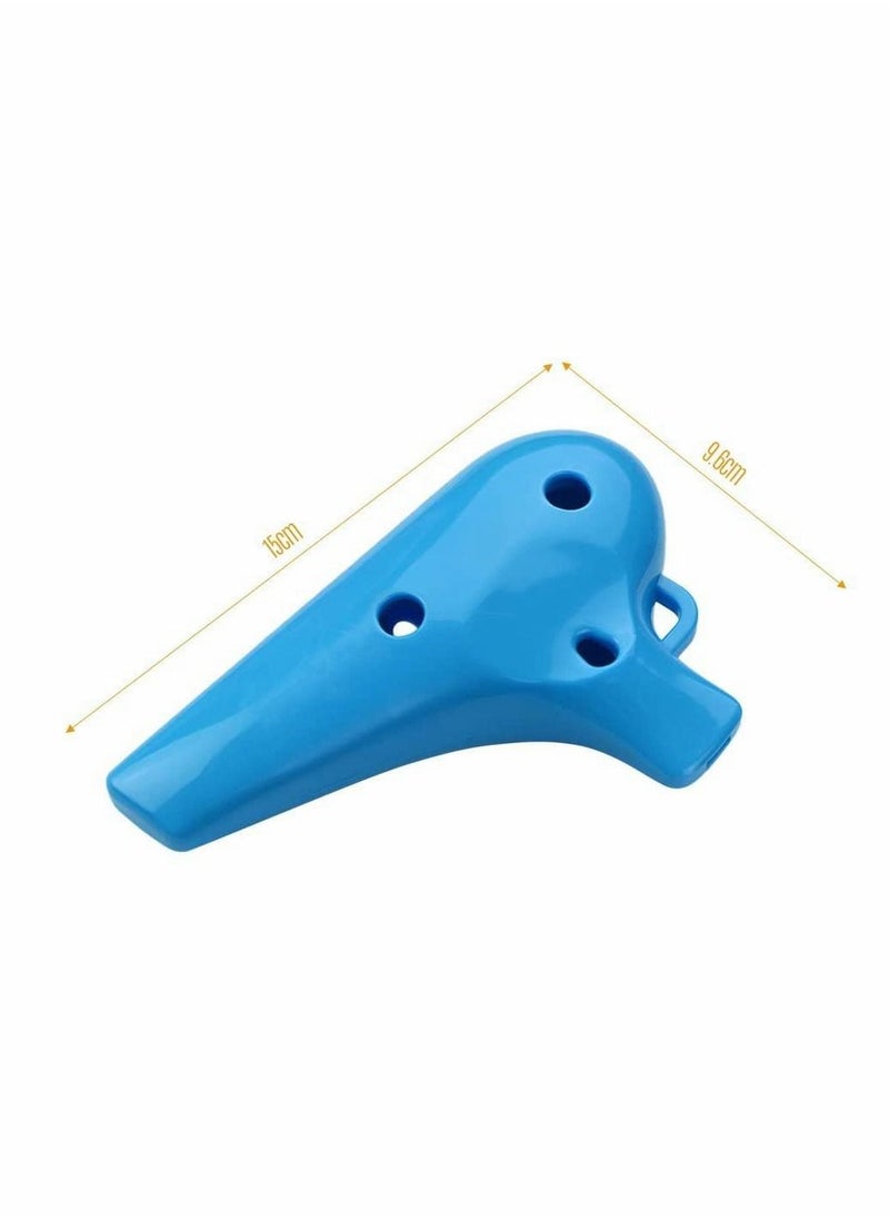 SYOSI Creative Ocarina Easy to Learn Alto C 12 Hole Abs Material Wind Instrument Gift Idea Elegant and Portable (Blue)  - Image 3