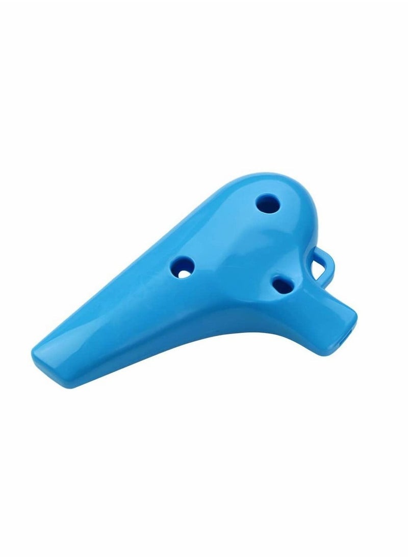 SYOSI Creative Ocarina Easy to Learn Alto C 12 Hole Abs Material Wind Instrument Gift Idea Elegant and Portable (Blue)  - Image 2