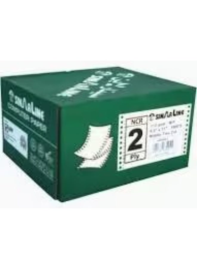 ورق طباعة سينارلاين ثنائي الطبقات متواصل 160 جرام/متر مربع – 9.5 بوصة × 11 بوصة، 1000 ورقة (ورق طباعة عالي الجودة بتقنية المصفوفة النقطية، عبوة بالجملة)