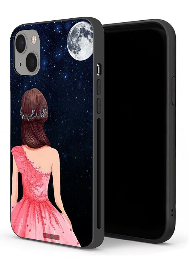 Tolwak Apple iPhone 13 Protective Case Girl And Moon Art - Image 1