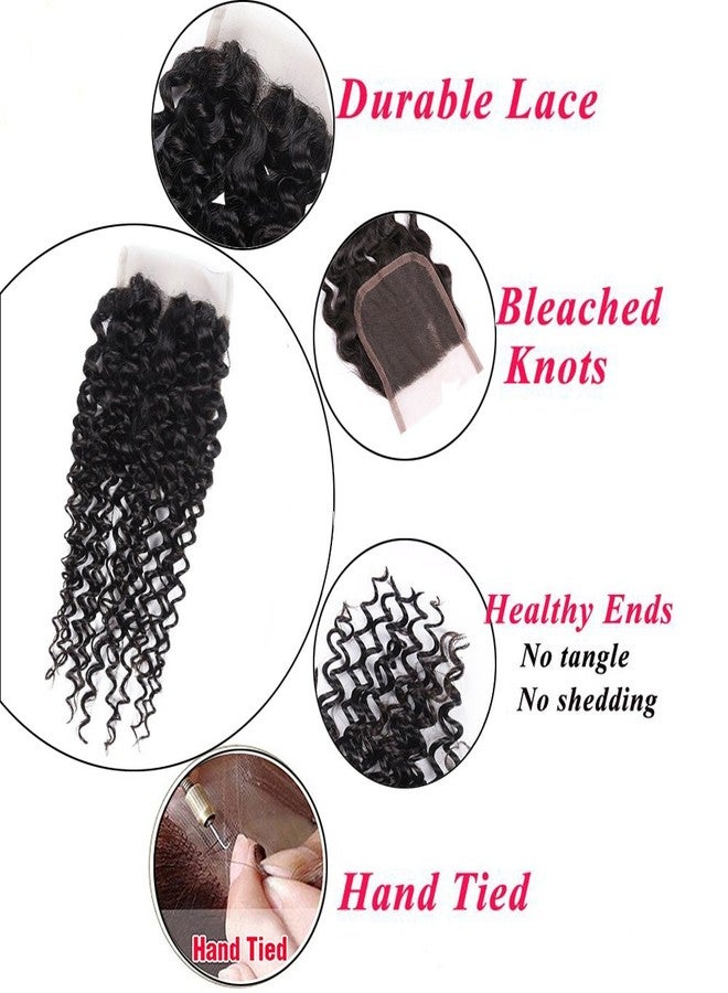 Amella Hair Brazilian Curly Human Hair (18 20 22 with 16" closure) Bundles with Closure Grade 8A Virgin 100% Unprocessed Brazilian Curly Hair 3 Bundles with Closure Free Part - Image 5