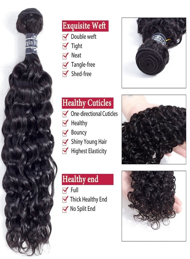 Amella Hair Brazilian Curly Human Hair (18 20 22 with 16" closure) Bundles with Closure Grade 8A Virgin 100% Unprocessed Brazilian Curly Hair 3 Bundles with Closure Free Part - Image 3