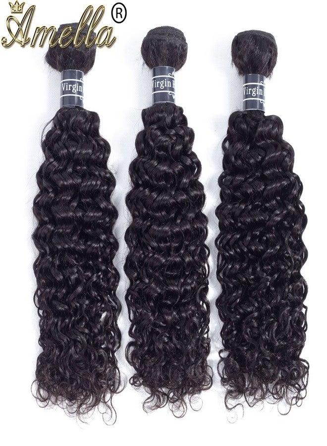 Amella Hair Brazilian Curly Human Hair (18 20 22 with 16" closure) Bundles with Closure Grade 8A Virgin 100% Unprocessed Brazilian Curly Hair 3 Bundles with Closure Free Part - Image 4