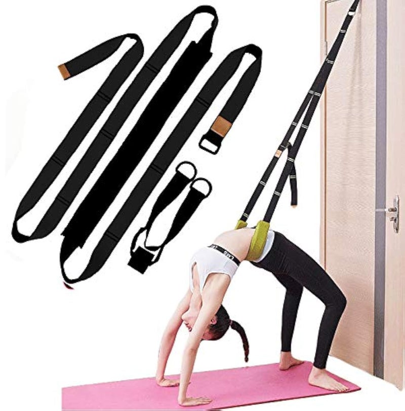 Xemz Back bend Assist Trainer - Improve Back and Waist Flexibility, Door Flexibility Stretching Strap, Home equipment for Ballet, Dance, Yoga, Gymnastics, Cheerleading, Splits (black) - Image 1