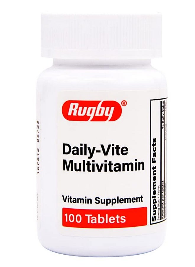 RUGBY LABORATORIES - Rugby Dailyvite Multivitamin Vitamin Supplement 100 Tablets (2 Pack) - Image 1
