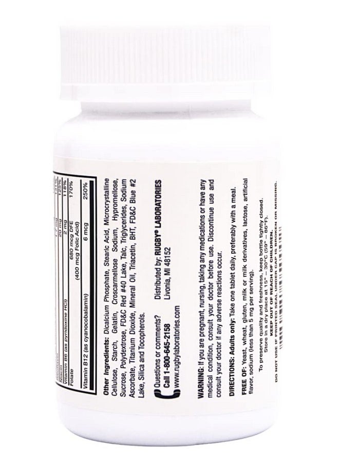 RUGBY LABORATORIES - Rugby Dailyvite Multivitamin Vitamin Supplement 100 Tablets (2 Pack) - Image 1