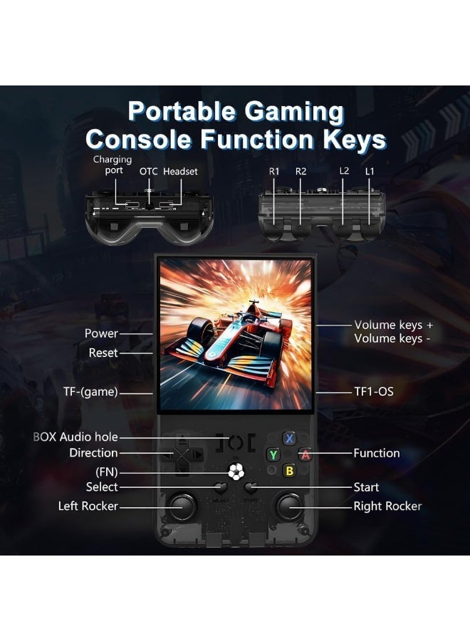 ELTRAZONE R36MAX Retro Handheld Gaming Console with 4.0" IPS Screen, Professional RK3326 Chip, Linux System, 18000+ Built-in Games, 4000mAh Battery, Ergonomic Design (Elegant Black) - Image 4