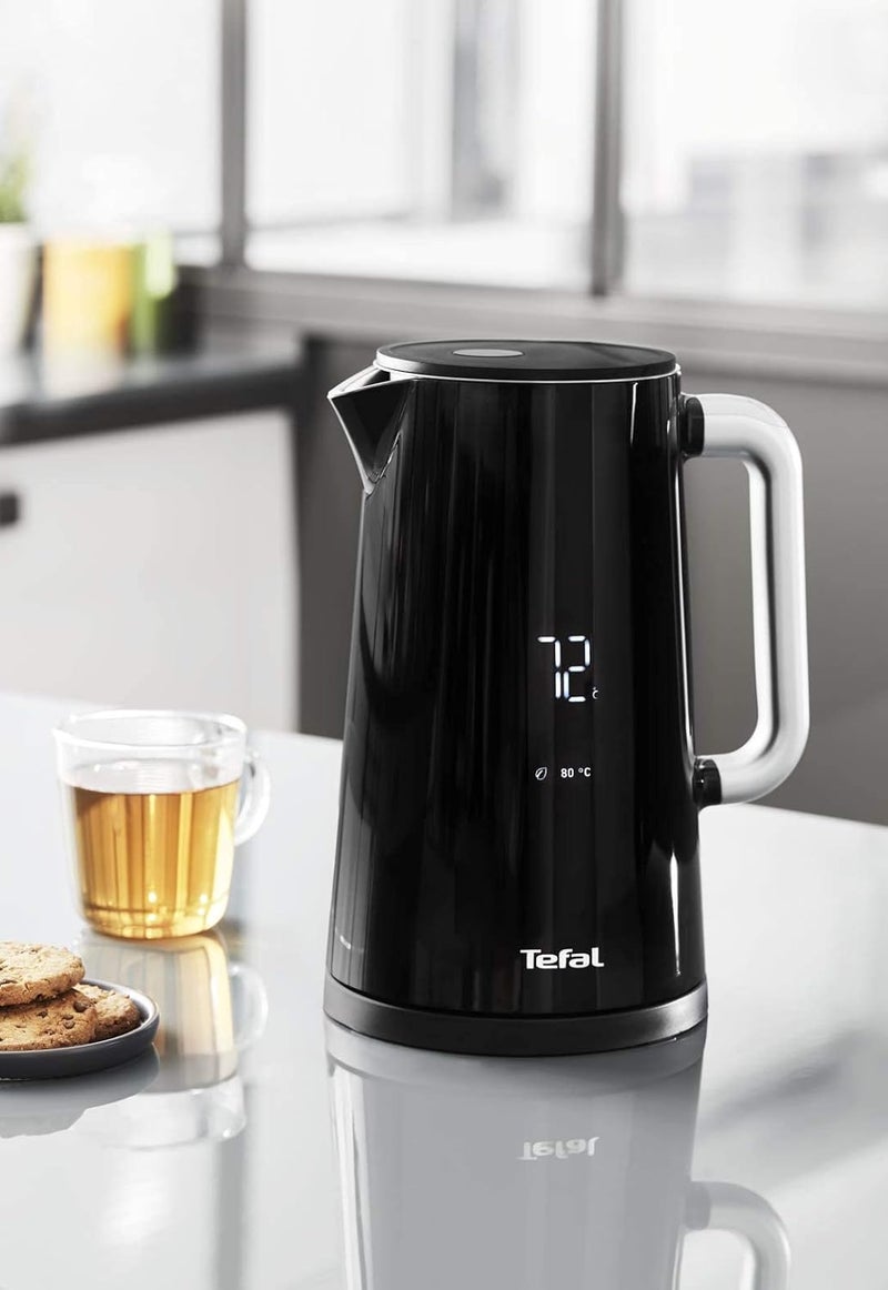 T-fal TEFAL Kettle | Smartin'Light 1.5L Digital Electric Kettle Black | 2500-3000 W | 5 Temperature Selection | 30 Min Keep Warm | Auto Off | 2 Years Warranty | ‎KO853840 - Image 2
