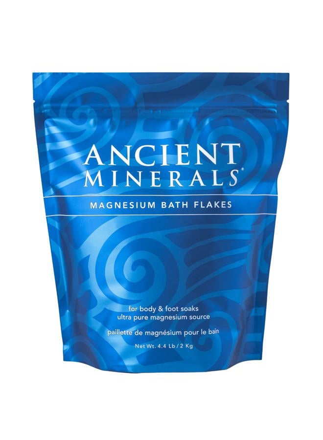 Ancient Minerals Magnesium Bath Flakes of Pure Genuine Zechstein Chloride - Resealable Magnesium Supplement Bag That Will Outperform Leading Epsom Salts (4.4 lb) - Image 1