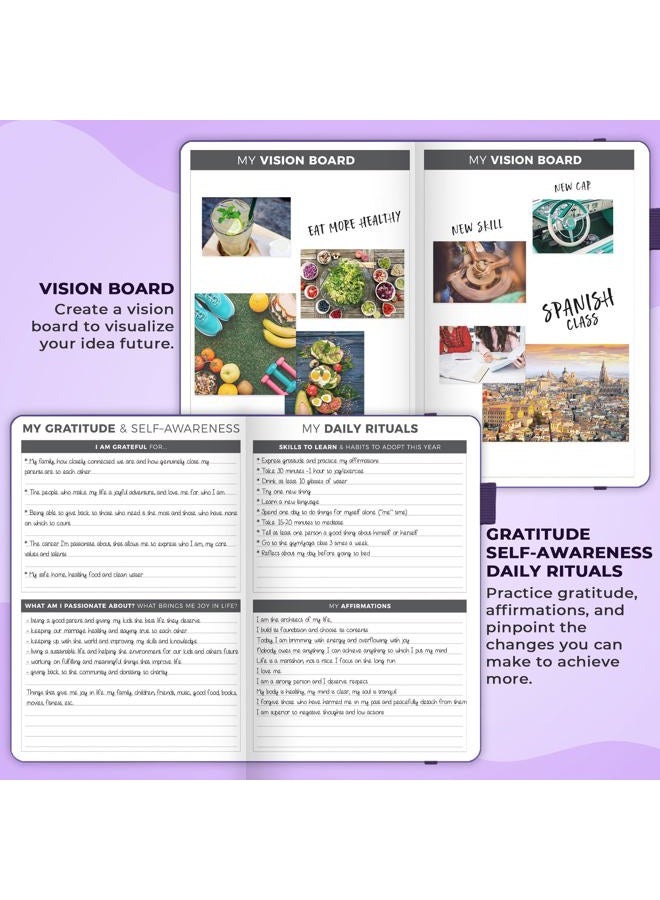 Clever Fox Planner – Undated Weekly & Monthly Planner for Productivity, Time Management & Goals – Organizer Journal – A5 (Purple) - Image 5