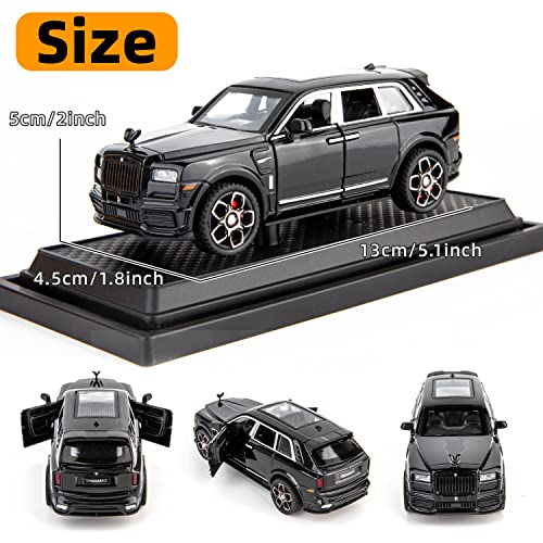 BDTCTK Compatible for 1:36 Rolls Royce Cullinan Car Model, Diecast Pull Back Car Toy car, Doors Open, Light and Sound, Boys Toys Kids Adults Gifts (Black) - Image 3