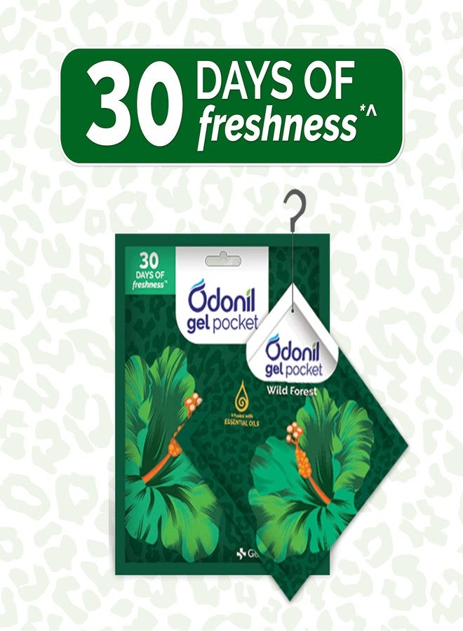 Odonil Gel Pocket -Wild Forest - 10g | Infused with Essential Oils | Germ Protection | Lasts Up to 30 days | Air Freshener for Bathroom and Toilet - Image 4