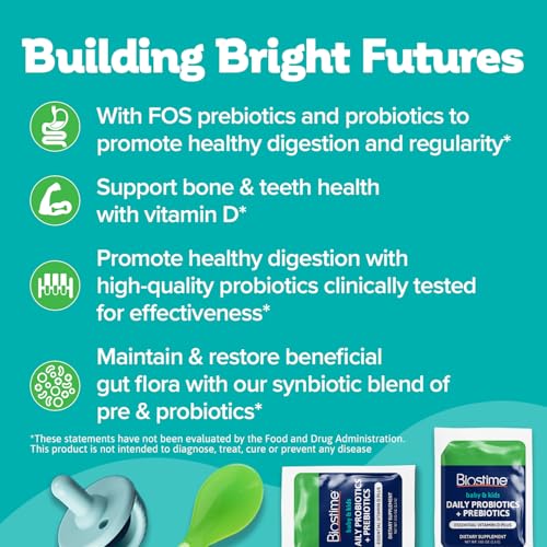 Biostime Infant Baby Toddler Kids Probiotic & Prebiotic with Vitamin D | Baby Probiotic Powder | Kids Immune Support | Constipation Relief for Babies * | Supports Digestion, Gas Relief | 28 Packets - Image 2