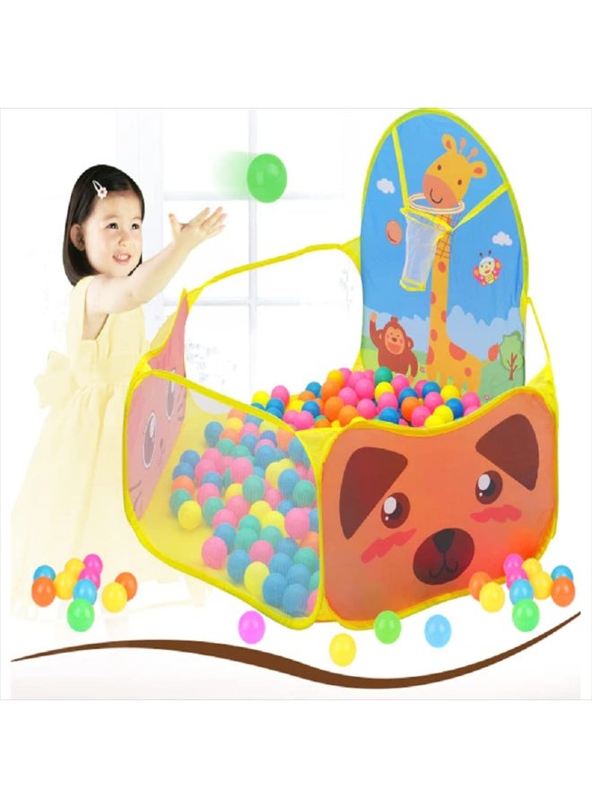 Kids Activity Basketball Giraffe Ball Pool for Kids, Play Tent House for 2+ Year Old Girls and Boys, Ball Pit for Kid, Spacious, Lightweight, Portable & Easy to Set Up (No Balls) - Image 4