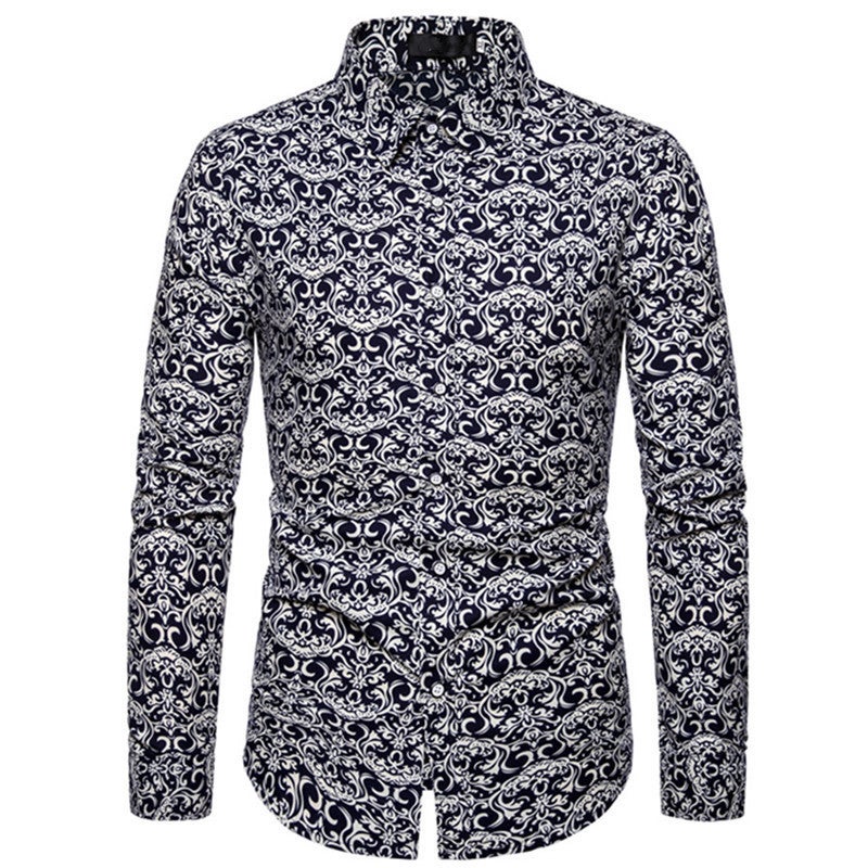 New Men'S Fashion Color Shirt Long Sleeve Shirt Men'S Korean Plus Size Jacket Perennial Goods - Image 1