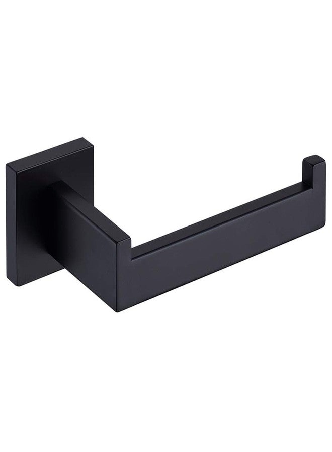 TASTOS Toilet Paper Holder Matte Black, Toilet Tissue Roll Holders Dispenser and Hangers Wall Mounted for Bathroom & Kitchen, Stainless Steel Modern Square Style - Image 1