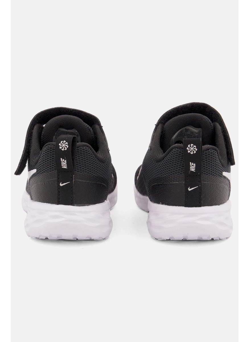 Nike Toddlers Boy Nike Revolution 6 Velcro Closure Shoes, Black/White  - Image 2