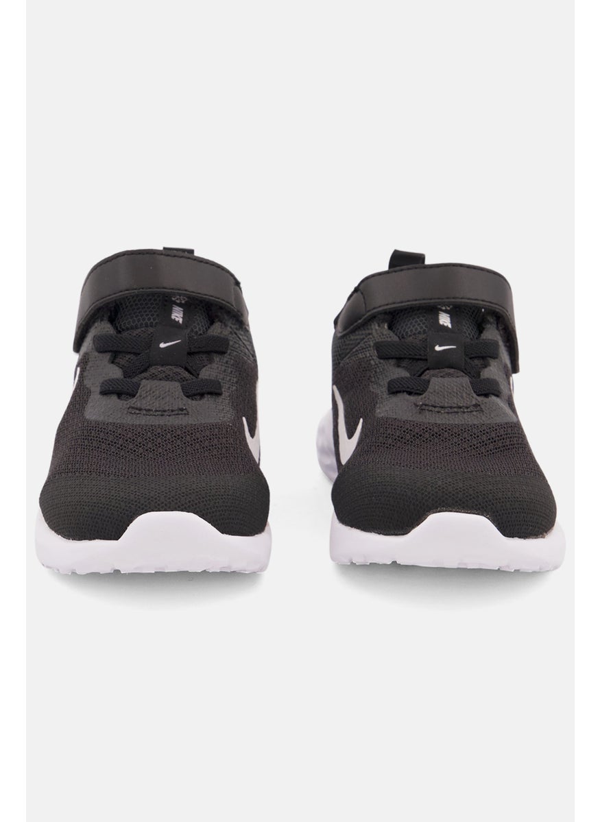 Nike Toddlers Boy Nike Revolution 6 Velcro Closure Shoes, Black/White  - Image 3