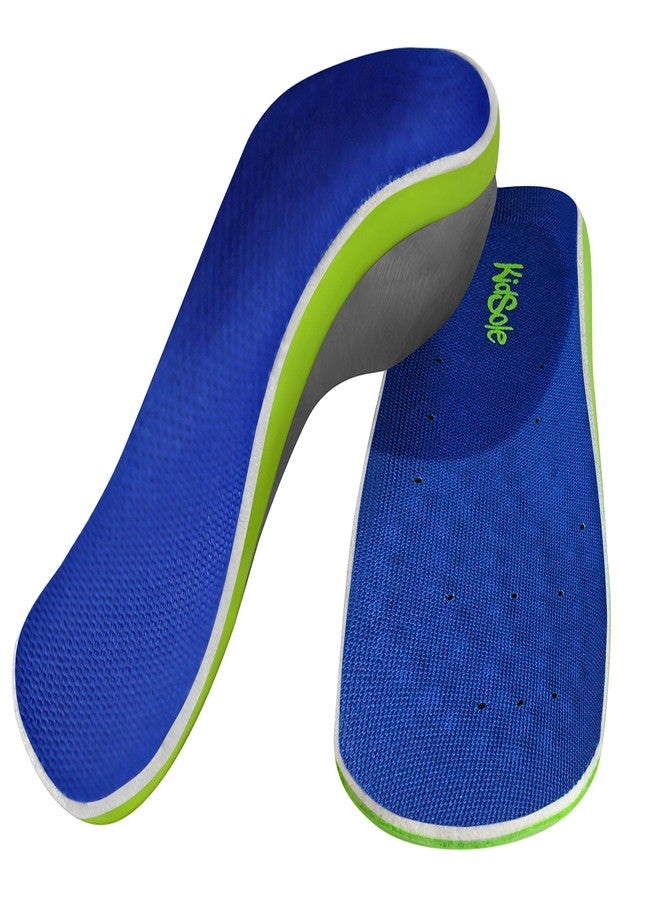 KidSole 3/4 Reinforced High Arch Support Children's Orthotic Insole. Slim Profile & Strong Support with Memory Foam Soft Top. KidSole Arch Alien (US Kids Size 4-7.5) - Image 2
