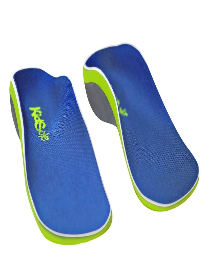KidSole 3/4 Reinforced High Arch Support Children's Orthotic Insole. Slim Profile & Strong Support with Memory Foam Soft Top. KidSole Arch Alien (US Kids Size 4-7.5) - Image 3