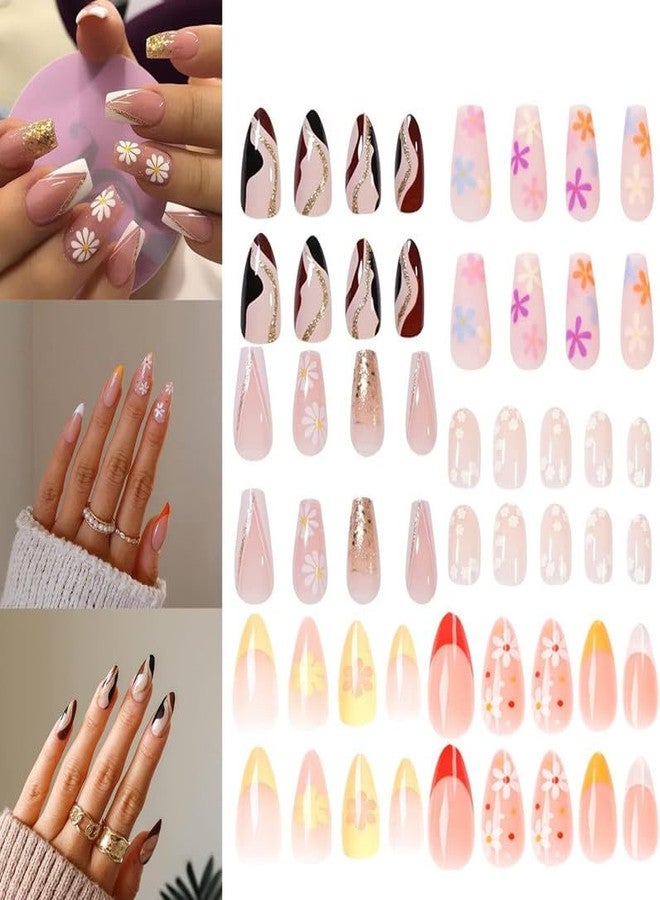Dkriva Artificial Nails |Premium Designer Stick-on Nails set, with Easy Glue Tab application, Nails are Reusable & Unbreakable (12 Pcs/1 Box)(1 PACK) - Image 2