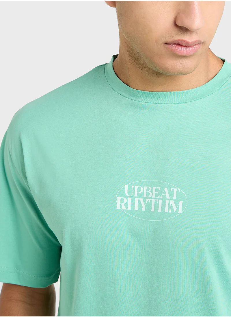 سفنتي فايف Graphic Oversized T-Shirt
