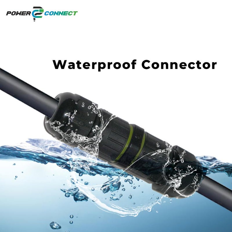 Power Connect IP68 2Pin Straight Connector Durable Finish Waterproof Heat Fire Resistant IP68 Straight Connector 5  - Image 3