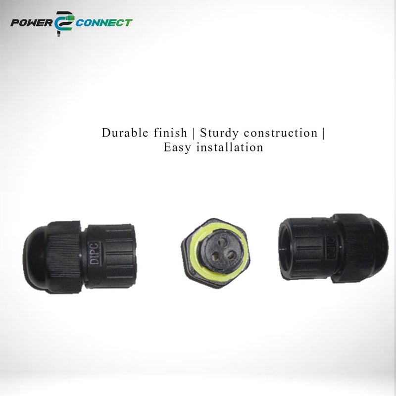 Power Connect IP68 2Pin Straight Connector Durable Finish Waterproof Heat Fire Resistant IP68 Straight Connector 5  - Image 4